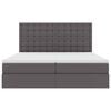 vidaXL Krevet s madracem i skladi&scaron;tem Siva 180 x 200 cm Lažna koža