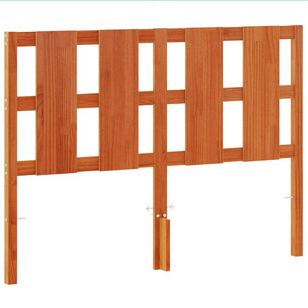 vidaXL Uzglavlje voštano smeđe 135 cm od masivne borovine