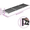 vidaXL Nadstre&scaron;nica za vrata crna 297,5x90 cm polikarbonatna