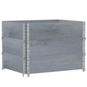 vidaXL Okviri za palete 3 kom sivi 80x60 cm od masivne borovine