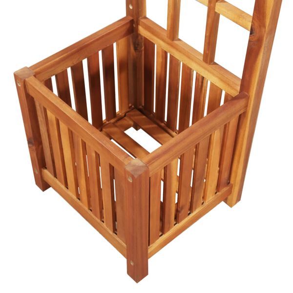 vidaXL Vrtni luk sa sadilicama od bagremovog drva 180 x 40 x 218 cm