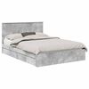 vidaXL Krevet s od storage s ladicama Betonski sivi 135 x 190 cm