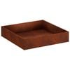vidaXL Vrtna saksija Rđa 80 x 80 x 20 cm Otporni čelik