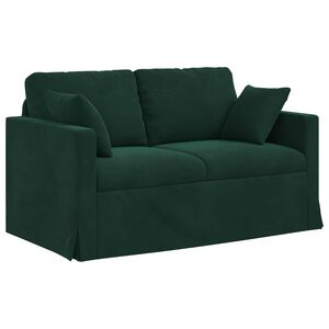 vidaXL Sofa Tamnozelena 138 x 78 x 80 cm Bar&scaron;un