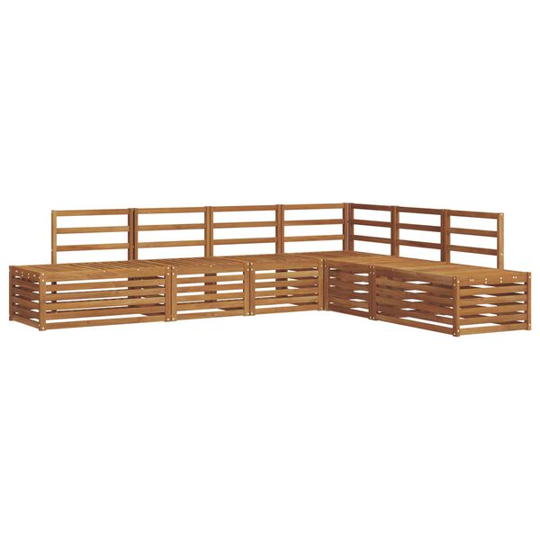 vidaXL Set vanjskih sofa 6 Komad Prirodna Čvrsto drvo akacije