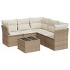 vidaXL 6-dijelni set vrtnih sofa s jastucima bež od poliratana