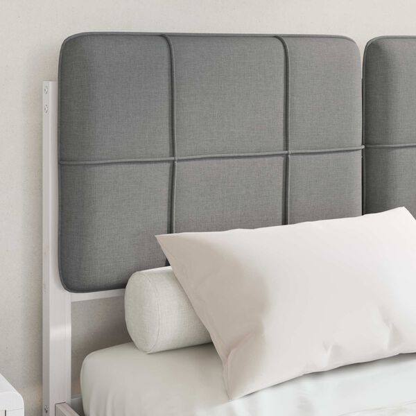 vidaXL Krevetni okvir s tapiciranim uzglavljem Svijetlo siva