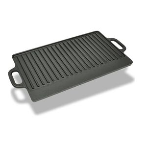 vidaXL Ploča za ro&scaron;tilj od lijevanog željeza reverzibilna 50 x 23 cm