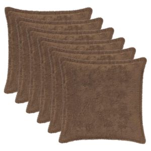 vidaXL Presvlaka za jastuk 6 kom. HOUTEN Svijetlosmeđa 30 x 30 cm