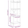 vidaXL Polica Dimljeni hrast 40 x 30 x 85 cm Konstruirano drvo
