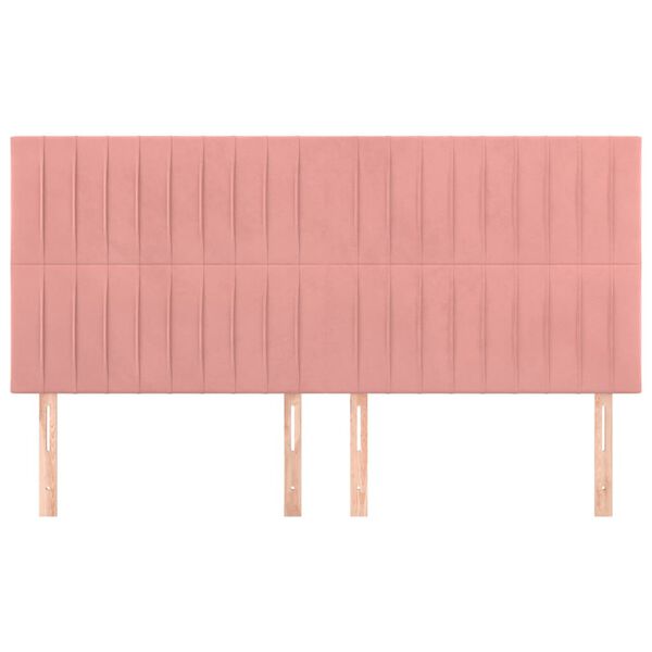 vidaXL Uzglavlje roze 200x5x118/128 cm bar&scaron;unasto