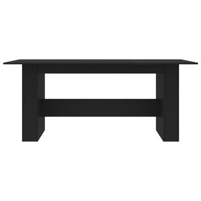 vidaXL Blagovaonski stol crni 180 x 90 x 76 cm od iverice