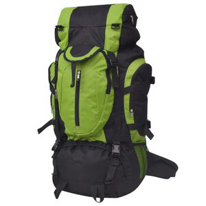 vidaXL Ruksak za planinarenje XXL 75 L crno-zeleni