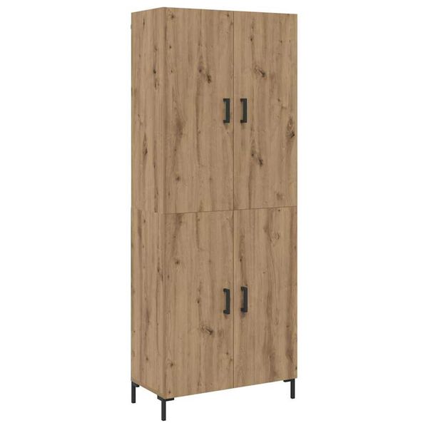 vidaXL Highboard hrast artisan 69,5 x 34 x 180 cm Konstruirano drvo