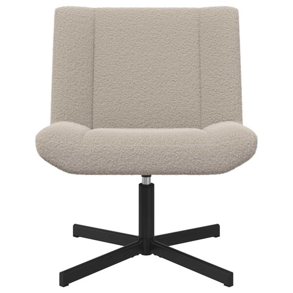 vidaXL Stolica na kotačiće Svijetlo siva 63 x 75 x 76 cm Janjeća koža