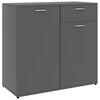 vidaXL Komoda siva 80 x 36 x 75 cm od konstruiranog drva