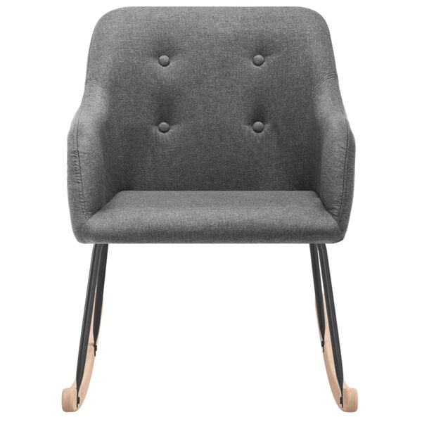 vidaXL Stolica za ljuljanje od tkanine svjetlosiva