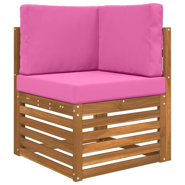 vidaXL Jastuk za vanjsku sofU 3 pcs Ružičasta Poliester