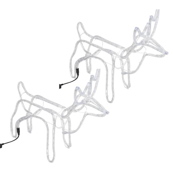 vidaXL Figure božićnih sobova 2 kom tople bijele 60 x 30 x 60 cm