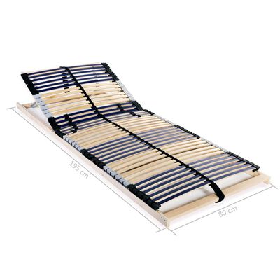 vidaXL Podnica za krevet s 42 letvice i 7 zona 80 x 200 cm