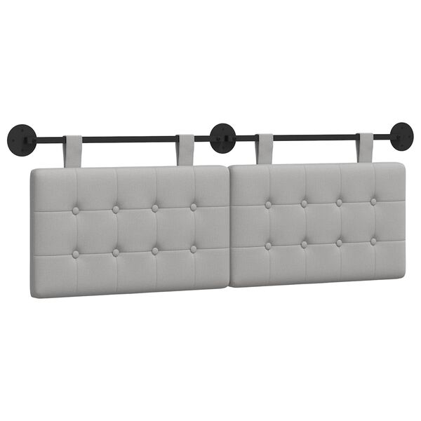 vidaXL Držeće uzglavlje Zidne Oblačnosiva 150 x 55 x 5 cm tkanina