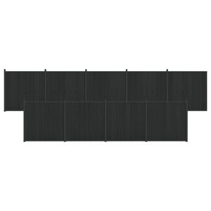 vidaXL Panel ograde 9 kom. 1580 x 186,5 cm WPC i aluminij Crna