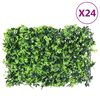 &nbsp;vidaXL Ograda od umjetnog li&scaron;ća&nbsp;24 kom zelena 40 x 60 cm