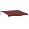 vidaXL Tenda na automatsko uvlačenje bordo 450 x 350 cm