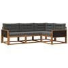 vidaXL Set vanjskih sofa 4 kom. Prirodna i antracit