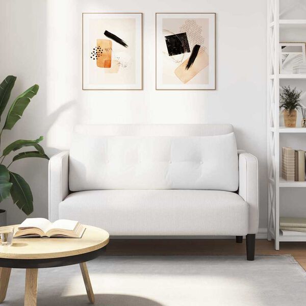 vidaXL Jastuk za leđa Bijelo 140 x 24 x 50 cm tkanina