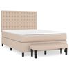 vidaXL Krevet s oprugama i madrac cappuccino 140x190cm od umjetne kože