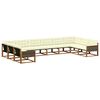 vidaXL Set vanjskih sofa s jastukom 10 pcs Prirodna i krem
