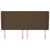 vidaXL Uzglavlje s u&scaron;ima tamnosmeđe 183x23x118/128 cm od tkanine