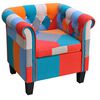 vidaXL Fotelja s Patchwork Dizajnom Tkanina