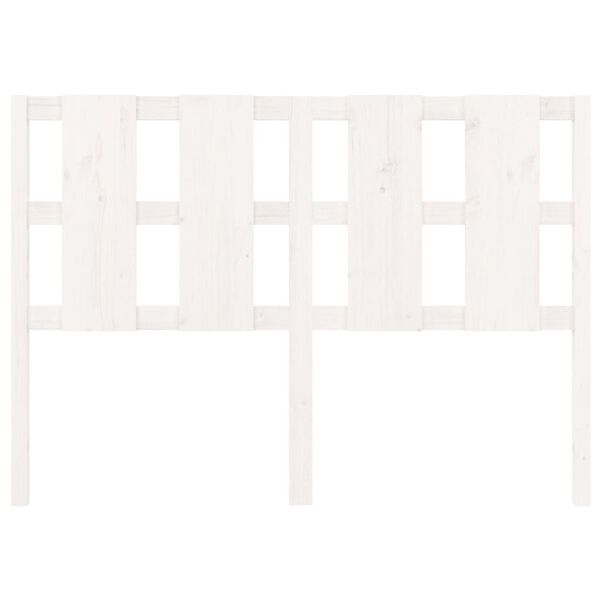 vidaXL Uzglavlje za krevet bijelo 140,5x4x100 cm od masivne borovine