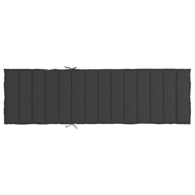 vidaXL Jastuk za ležaljku crni 200 x 60 x 3 cm od tkanine Oxford