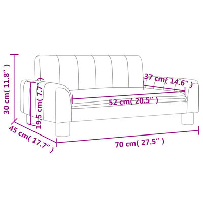 vidaXL Dječja fotelja crna 70 x 45 x 30 cm od tkanine