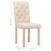 vidaXL Blagovaonske stolice od tkanine 4 kom krem