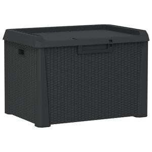 vidaXL Vrtna kutija za pohranu antracit 125 L PP