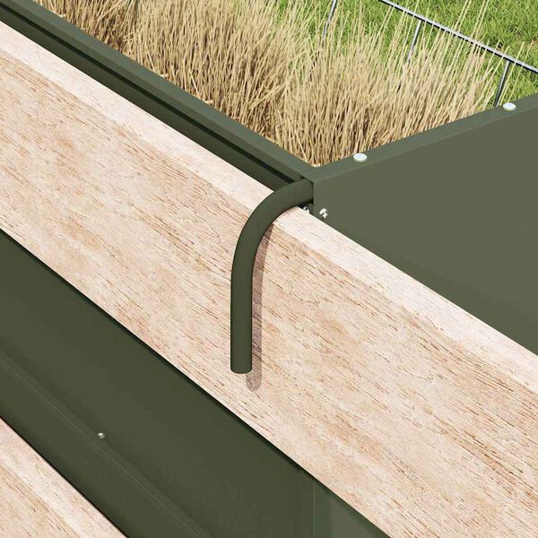 vidaXL Viseća hranilica za sijeno Maslinasto zelena 61 x 33 x 66 cm