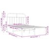 vidaXL Metalni okvir za krevet s uzglavljem crni 120x200 cm