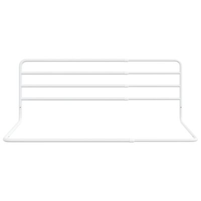 vidaXL Sigurnosna ograda za krevetić bijela (76-137) x 55 cm željezna
