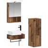 vidaXL Set ormarića za kupaonicu 4 pcs Staro drvo 50 x 14,5 x 70 cm