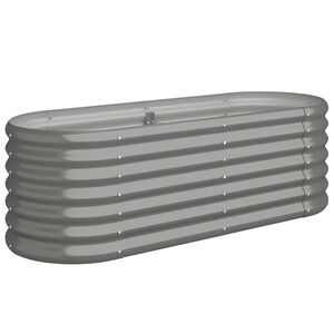 vidaXL Povi&scaron;ena vrtna gredica od pocinčanog čelika 114 x 40 x 36 cm sivi