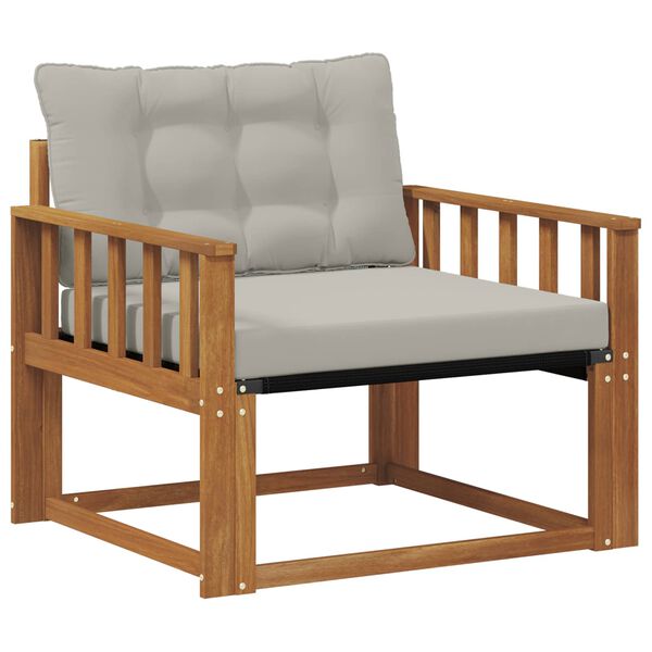 vidaXL Set vanjskih sofa Čvrsto drvo akacije i Textilene Prirodna