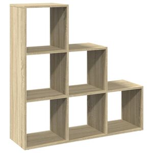 vidaXL Pregrada / regal za knjige 3 razina hrast 99x29x99 cm drveni