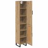 vidaXL Highboard Umjetnički hrast 34,5 x 34 x 180 cm Konstruirano drvo