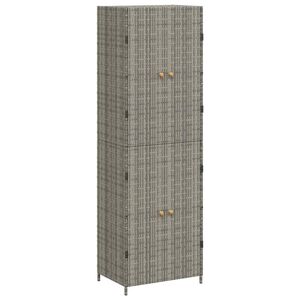 vidaXL Vrtni ormarić za pohranu sivi 59 x 40 x 180 cm od poliratana