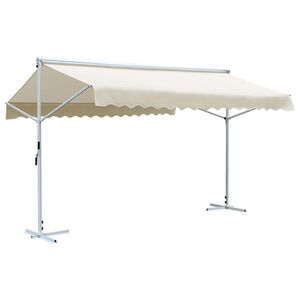vidaXL Samostojeća tenda 4 x 3 m krem