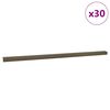 vidaXL Profili za rubove stepenica 30 pcs Smeđa 67 x 3 x 2 cm Aluminij